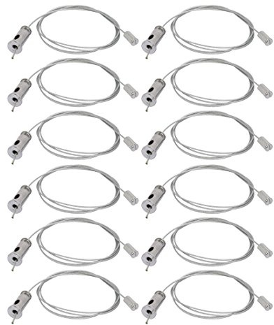 Ruilogod 12pcs 1.2M Lighting Suspension Cable Hanging Chain Knurled Attachment Head (id: d2a c30 bb0 9ed 39c