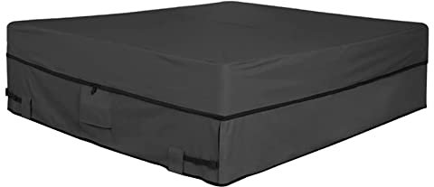 Wzxhew Square Hot Tub Cover Patio Outdoor Heavy Duty Waterproof Protector Spa Hard Covers For Hot Tub List Sincerely Clothes Organizer (Black, B)