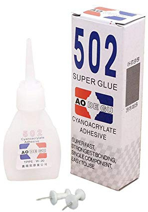 Super Glue 502 Colle universelle super instantanée en plastique acrylique et caoutchouc pour réparation et séchage rapides
