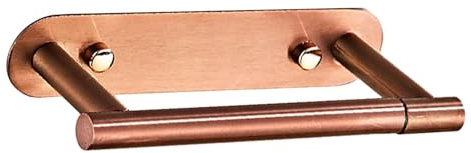 Gralara Portarrollos de Papel Higiénico, Dispensador de Rollos de Papel Higiénico, Duradero, Fácil Instalación, Estante de Almacenamiento Montado en La Pared, Oro rosa