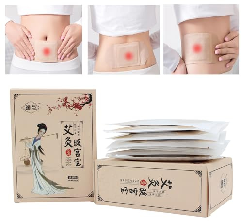 LEEOYINK Portable Herbal Heating Patch for Menstrual Discomfort, Moxibustion Heat Therapy Patches for Period, Disposable Warm Patch for Weak & Normal Flow(8 Count)
