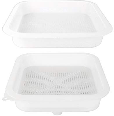 XIASABA Entdeckelungswanne Honigsieb doppelschichtig Lebensmittelqualität Honigsieb Imkereiausrüstung Werkzeuge Grade Doppelsieb Honigernte Starter Set