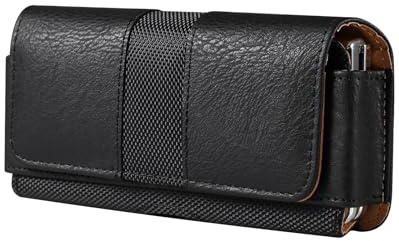Galaxy Z Fold 6 Leder Gürteltasche mit Clip, Horizontal Telefon Holster Leder Kompatibel mit Samsung Galaxy Z Fold 5/4/3/2/1 5G, Leder Handytasche Kompatibel mit Huawei Mate X3/Mate X2/XS/SM-W23/W22