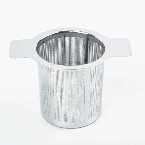 Infusor de té reutilizable para infusiones, colador de malla fina de acero inoxidable, filtra té y café molido
