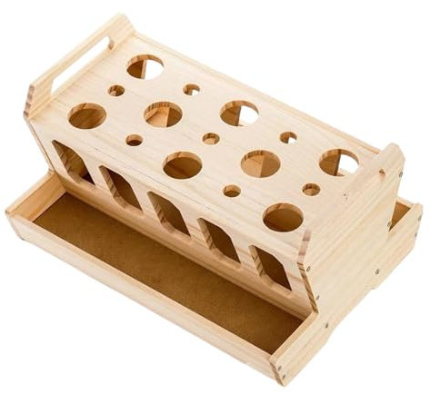 Heuhalter für Kaninchen – Heuhalter Futterstation | Großer Hasen-Heuraufe | Futterstation aus mit abnehmbarem Oberteil für Meerschweinchen & Chinchillas