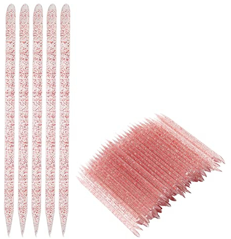Empujador de Cutículas, Palitos de Naranja para Uñas, 100 Unidades, Empujador de Cutículas para Uñas, Palillo para Cutículas, Cutículas de Doble Extremo, Palitos para Manicura y