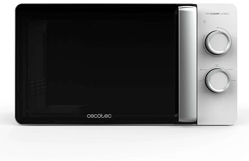 Cecotec Proclean 3010 Flatbed Microwave - Capacity 20L, 700W, 6 Levels, Flat Cavity for Large Dishes, Compact and Modern Design, with 3DWave Technology for Perfect Cooking