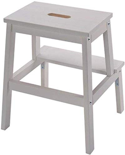 Marchepied pliable en bois massif 2 couches Blanc