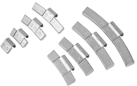 EZISOE MC-Series Clip on Wheel Weights Assortment, 0.25OZ/0.5OZ/0.75OZ/1.0OZ, 15PCS/Style, 1.25OZ/1.5OZ/2OZ/2.5OZ, 5PCS/Style, Total 80Pcs