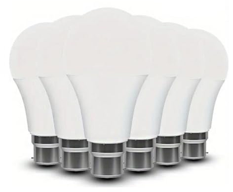 LED Bulbs B22 Bayonet A19/A60 9 Watt Equivalent 60 Watt Energy Saving Efficient Lighting for Pendant Lamp Table Lamp Wall Lamp Cabinet Lamp(B22 A19 9W Cool White 6500k,6PCS)