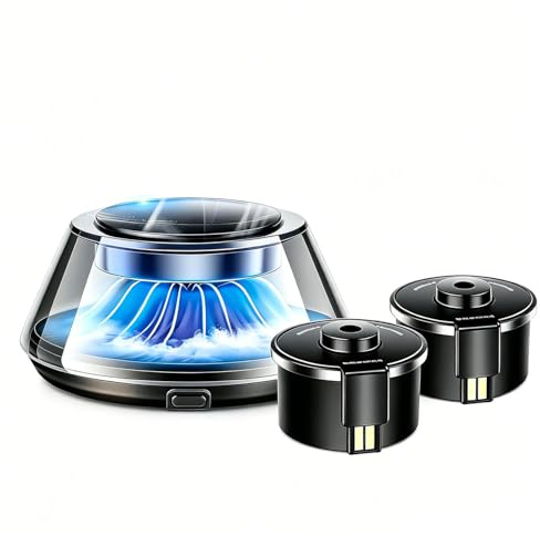 KwaKs Smart Car Air Freshener Diffusor med automatisk på/av, 5 färger LED-ljus, 2 påfyllningar – långvarig bilparfym, automatisk doftspridare för instrumentbrädan, luftfräschare för bildekor