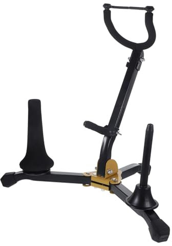 Abaodam Klappbarer Saxophonständer für Alt und Tenorsaxophon Stabiler Saxophonhalter mit Klappbarem Design zum Aufbewahren und Präsentieren von Instrumenten