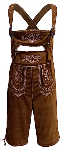 Oktoberfest Herren Outfit Mit Gürtel Lederhose Trachtenhose Leder Trachtenmode Trachten Lederhosen Träger Übergröße Knickerbocker Kunstleder Kniebundhose Kniebund Trachtenjeans Costume