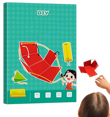 Geometri inlärningsbok för barn, geometri pedagogisk guide med snöre - matematisk utveckling skolbok barn pojkar