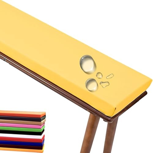 Cuscini Imbottiti per Panche da Esterno/Interno - Pelle PU Antiscivolo Impermeabile con Fibbia - 120x40 100x40 80x40 100x50 - Cuscino per Panchina per Giardino, Birrerie e Cucina(Color 11,100X30X5CM)