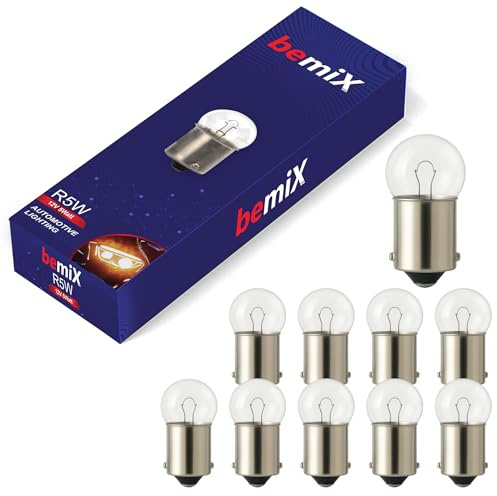 bemiX 10x R5W 12V 5W Glühlampe BA15s Autolampen im Vorratspack Auto Kugellampen in Kugelform 10 Stück