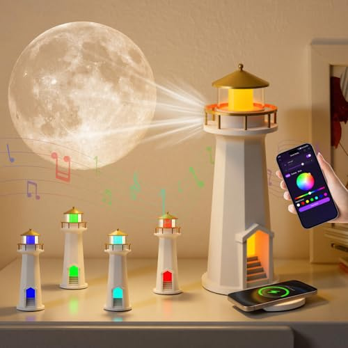 Lampada di Decorazione della Lanterna Mondiale, Lanterna Mondiale con Proiezione Luna, Lampada LED per proiettore di luce lunare con Bluetooth e APP, Decorativa USB
