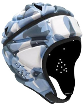 Zanthicia Schaumstoff Kopfschutz für Fußball, Rollschuhlaufen, leicht, flexibel, komfortabel und kühlend. Rugby Kopfschutz für Erwachsene und Jugendliche, weiche Fußballmütze, Blau