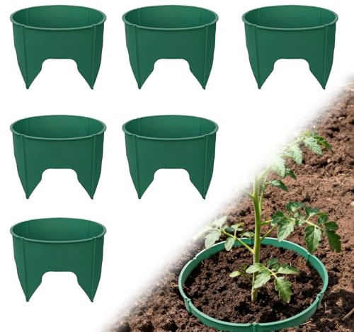 Pflanzen Wachsen Rings, 24er Set Pflanzenwachstumsring Frei Spleißbar 6 Stück 7 Zoll Garten Pflanzen Schutzhülle, Wiederverwendbar Pflanzring für Gemüse Pflanzen Blumen, Beugen Sie Schädlingen