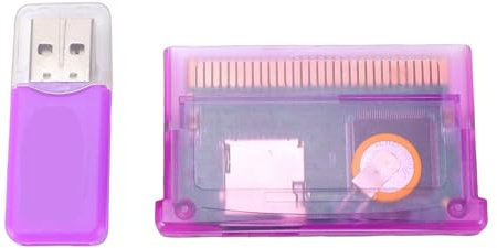 Plyisty Cartuccia Game Flash per GBA SP GBM NDS NDSL, Lettore di Schede SD Universale, Scheda di Masterizzazione per GameBoy Advance, Supporta Memoria in Formato FAT da 2 GB, Funzione di (viola