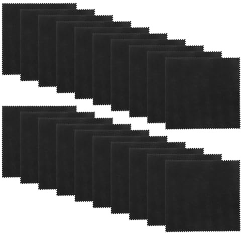 MAGICLULU 50 Paños de Limpieza de Microfibra para Gafas Paños para Limpiar Lentes y Anteojos Negros Tamaño 15x15 Cm para Uso Personal y Dispositivos Electrónicos