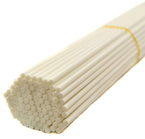 100 Stück Fasern stäbchen Reed Diffusor Stöcke Reed Sticks ätherisches Öl Aroma Diffusor Stöcke (30cm*3mm, Weiß)
