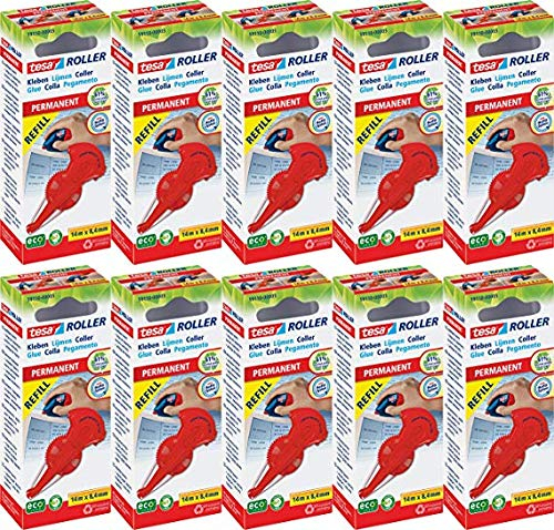 Tesa Kleberoller permanent (10x Kleberoller permanent Nachfüllkassette)