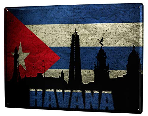Blechschild Retro Metropole Havana vintage
