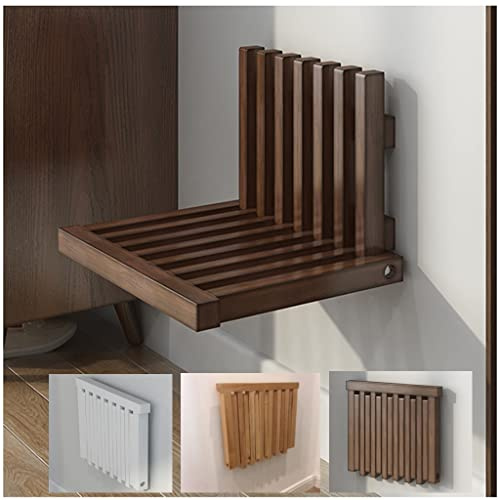 LFIEVO Wandklappstuhl/Versteckter Klapphocker aus Massivholz Ultradünne 5cm nach dem Falten Kann 150kg tragen 3 Farben erhältlich einfache Installation