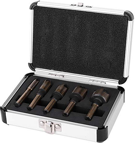 5 pezzi punta per smusso cinque lame 82 ° strumento per la lavorazione del legno utensili azionati a mano per carpenteria set di punte per trapano svasatore industriale(82 ° five piece set)