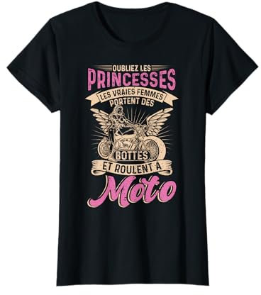 Les Vraies Femmes Roulent à Moto Idée Cadeau Pour Motarde T-Shirt