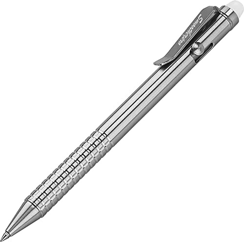 SMOOTHERPRO Radierbarer Kugelschreiber Metall Kompatibel mit Pilot Mine | Metallstift, Bolt Action Biros , für Tremor, Parkinson, Arthritis, Hände, Business, Büro, Signatur-Natur