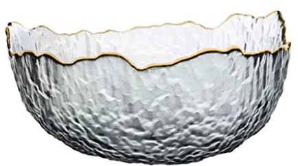 Grand saladier, saladier, soupe, marteau, assiette à fruits, en verre, table basse, pour salon, maison, saladier en cristal, nordique, créatif, moderne, bol à fruits pour cuisine, bol de service pour