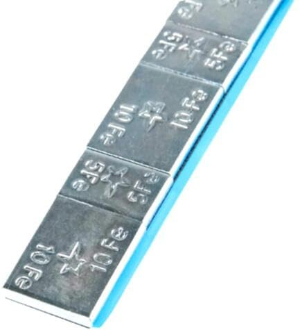 SIO 100x Contrapesas Adhesivas Equilibrado de Ruedas 5/10 g en Tiras de 60 Gramos – Pesas Adhesivas para Llantas de Coche, Moto y Furgoneta – Equilibrado Profesional Neumáticos Taller Vulcanizado