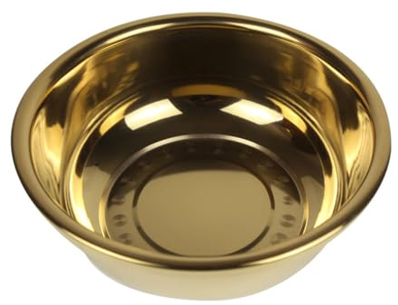 AMYSTY Stainless steel large basin, heavy duty bowl cream mixing bowl salad serving bowls Kitchen Metal Bowls for Cooking Baking Mixing Marinating Vegetable Basin(Size:40CM,Color:Gold)