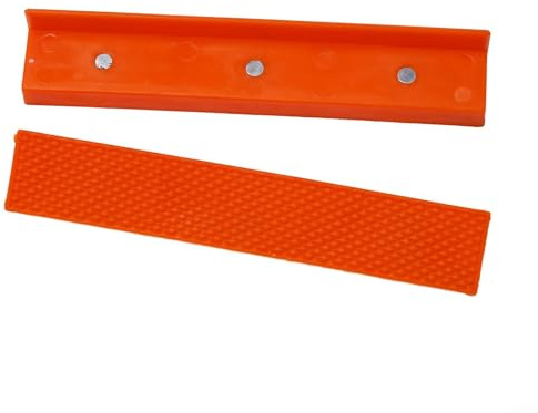 Drhomeam 1 Pair Vise Jaw Pads 4 5 6 Magnetic Vice Jaw Covers Protectors with Multi-Groove Design Soft Jaws for Bench Vise Jaw Covers for Woodworking Plumbing(6inch)