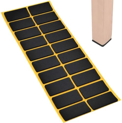 20 pcs 20x40 mm Patins antidérapants Autocollants en Caoutchouc cellulaire EPDM, Patins antidérapants de 2,5 mm d'épaisseur pour pour Protéger Votre Plancher, la Fixation en Place des Mobiliers