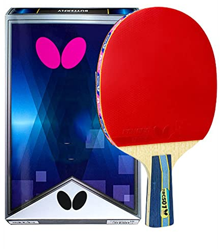 XaEjNzwDT Palas Ping Pong Ping Pong Set de Ping Pong Mayor Control, Giro y Amplificador; Bate de Ping Pong de Alto Rendimiento con Protector de Goma Premium(Color:B2)