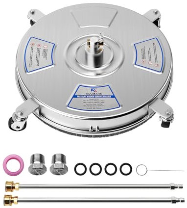 Roomark Hochdruckreiniger Edelstahl Oberflächenreiniger Max.4000PSI ideal für die Reinigung von Einfahrten, Gehwegen, Terrassen und Decks (45 cm / 18 in)