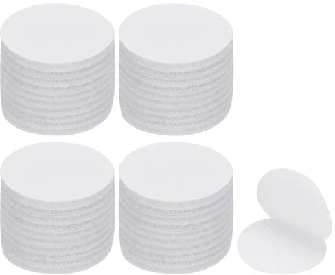 PATIKIL 40 Paires 1.6 Pouces Ronds Points Adhésifs Blanc | en Crochet et Boucle, Cercle Double Face Collant pour Maison Bureau Bricolage, Support de Téléphone de Voiture