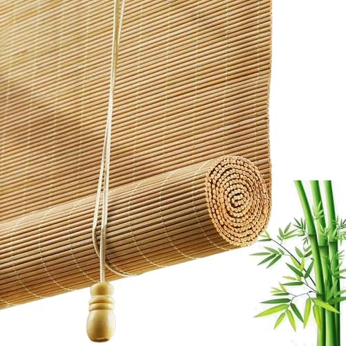 Sonnenschutzrollo für den Außenbereich, lichtfilternd, für Zuhause, Terrasse, natürliche römische Fensterblenden