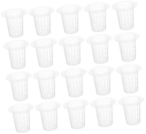 BESPORTBLE 50pièces Lot de Pots Filet Plastique pour Culture Hydroponique Petits Paniers De Plantation Et Conteneurs pour Plantes