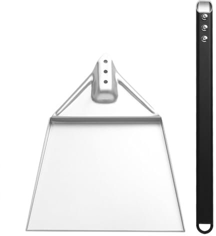 Fireplace Shovel - Heavy Duty Fireplace Ash Shovel, Intact Shaped Ash Shovel for BBQ Charcoal | Oven Ash Shovel with Removable Handle, Stainless Steel Fireplace Shovel for Home and Outdoor Use