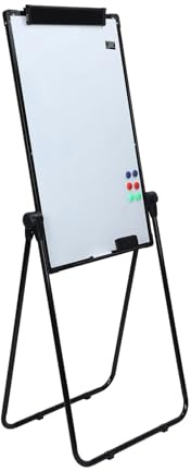 joukares Doppelseitiges Whiteboard, Magnetisches Whiteboard mit Ständer, Höhenverstellbar & 360 Grad drehbarer Ständer, Flipchart mit Löschen, Marker für Zuhause, Büro, Schule XL