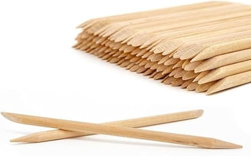 SQUADO Bastoncini per Cuticole in Legno di Arancio, 100 Pezzi, Strumento per Manicure e Pedicure