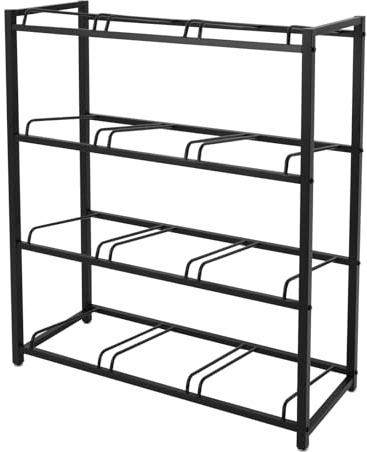 Bidón de agua de metal, 4 niveles, espacio para 12 bidones, soporte para botellas de agua, soporte para cocina, oficina, salón, dispensador de bebidas, soporte independiente, depósito de agua