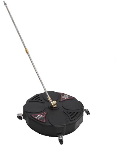 TRELVEX 18 Zoll Hochdruckreiniger, 3600 PSI Hochdruckreiniger aus Edelstahl mit 4 Rädern und 2 ExWands für Beton, Terrasse, Gehweg, Deck, Einfahrten