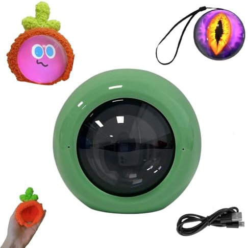 Bola de Cristal 3d Morpheorb con Ultrasonido, Esfera de Luz con Memoria de 2.7 con Sonido y Pantalla Electrónica, Esfera Mágica Transparente Personalizada, Esfera Personalizada con Foto y Luz.(Fat gr