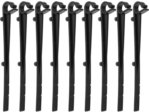 Operitacx 20Pcs Gutter Guard Fixing Clips Plastic Hooks for Mesh Guard Installation Optimal Stability Secure Fit Shed Light Guttering Black