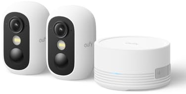 eufy Security eufyCam C35, utomhusövervakningskamera, 180 dagars batteritid, Color Night Vision, HD 1080p, IP67, mörkerseende, kompatibel med HomeKit